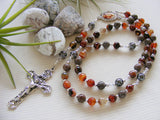 Handmade Rosary - Dream Agate Sacred Heart of Jesus-Rosary Beads-Serenity Gifts