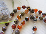 Handmade Rosary - Dream Agate Sacred Heart of Jesus-Rosary Beads-Serenity Gifts