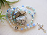 First Communion Handmade Rosary - Blue Aventurine Gemstone-Jewellery-Serenity Gifts