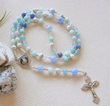 First Communion Handmade Rosary - Blue Aventurine Gemstone-Jewellery-Serenity Gifts