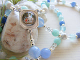 First Communion Handmade Rosary - Blue Aventurine Gemstone-Jewellery-Serenity Gifts