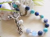 Handmade Rosary Bluegrass Jasper - Miraculous-Jewellery-Serenity Gifts