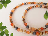 Handmade Mala Beads - Natural Carnelian and Picture Jasper-Mala Beads-Serenity Gifts
