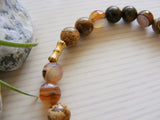 Gemstone Stretch Bracelet - Orange Sacral Chakra Angel Wing-Jewellery-Serenity Gifts