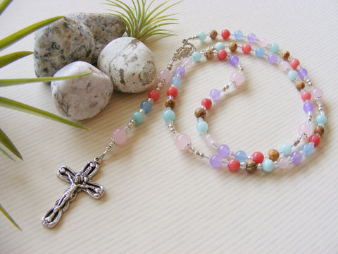 Handmade Rosary - Mixed Jade Beads-Rosary Beads-Serenity Gifts