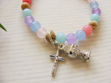 First Communion Handmade Bracelet - Pastel Mix-Holy Communion-Serenity Gifts