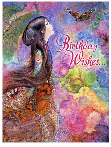 Birthday Greeting Card - Josephine Wall - Painted Lady-Greeting Card-Serenity Gifts