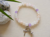 First Communion Handmade Bracelet - White Rose Quartz-Holy Communion-Serenity Gifts