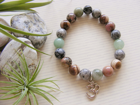 Gemstone Stretch Bracelet Mixed Stones - Om-Jewellery-Serenity Gifts