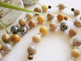 Handmade Rosary - Bamboo Leaf Agate-Jewellery-Serenity Gifts