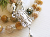 Handmade Rosary - Bamboo Leaf Agate-Jewellery-Serenity Gifts