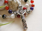 Handmade Rosary - Carnelian Agate Divine Mercy-Rosary Beads-Serenity Gifts